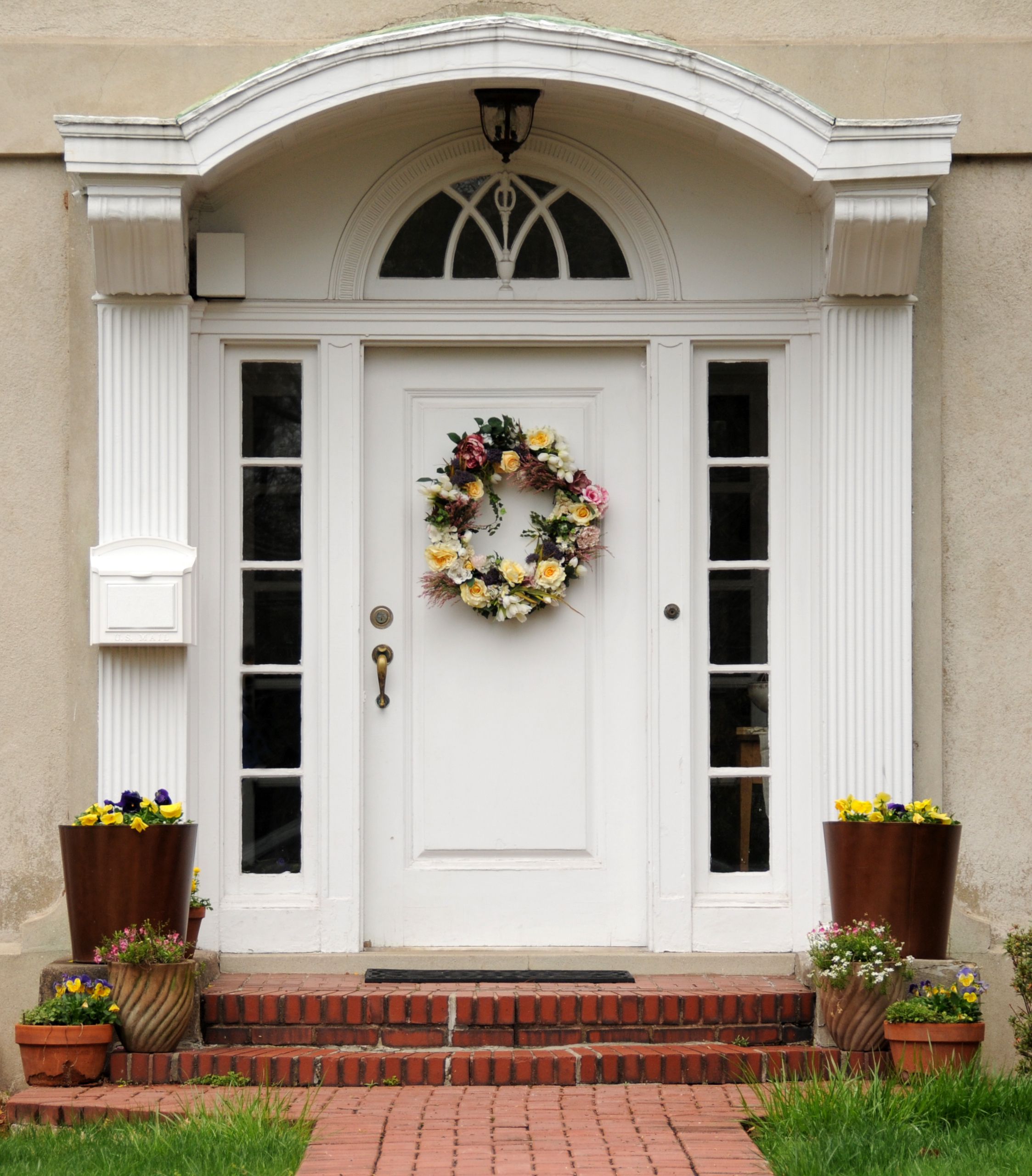 Bring Joy with White Feng Shui Front Door Color